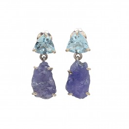 Tanzanite Earrings, Blue Topaz Earrings With Silver 925