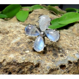 Rainbow Moonstone Rings Engagement Rings 925 Silver Rings